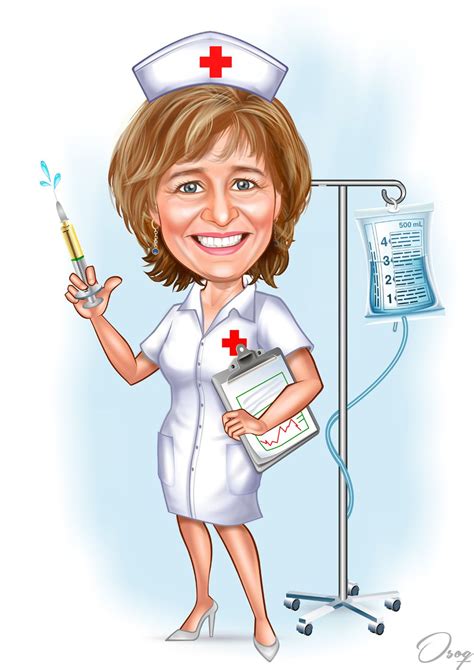 cartoon nursing images|nurse caricature image.